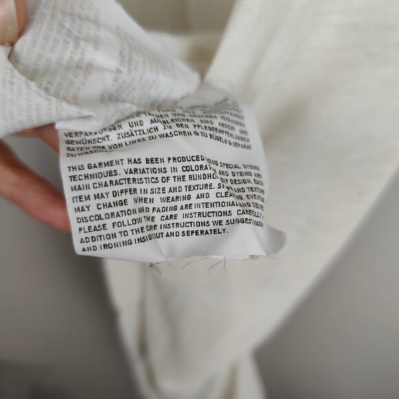 Rundholz Dip Jumpsuit Size Small White Cotton Harem NASA Gauze Button Front - Picture 13 of 13